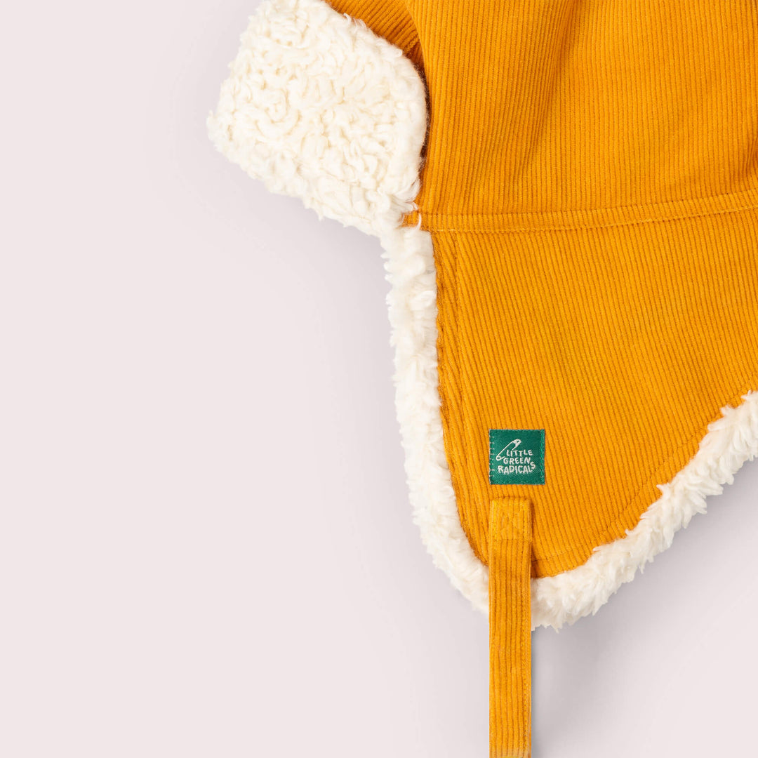 Sunflower Sherpa Fleece Cosy Hat Gold / 5-8y
