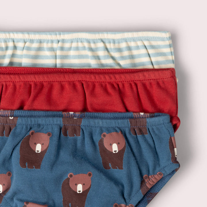 Blue Bears Organic Underwear 3 Pack Multi / 7-8y