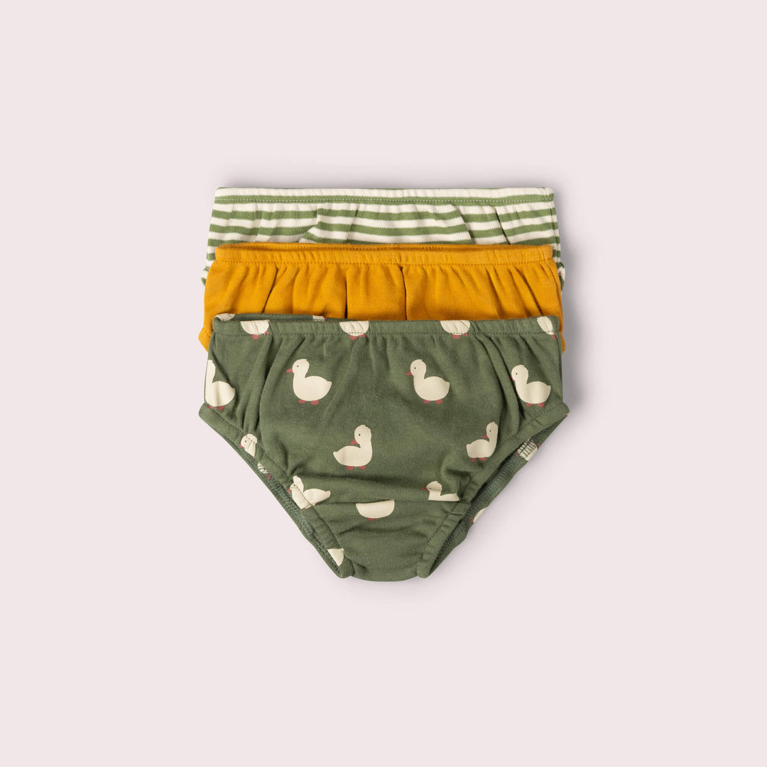 Olive Ducks Organic Underwear 3 Pack Multi / 7-8y