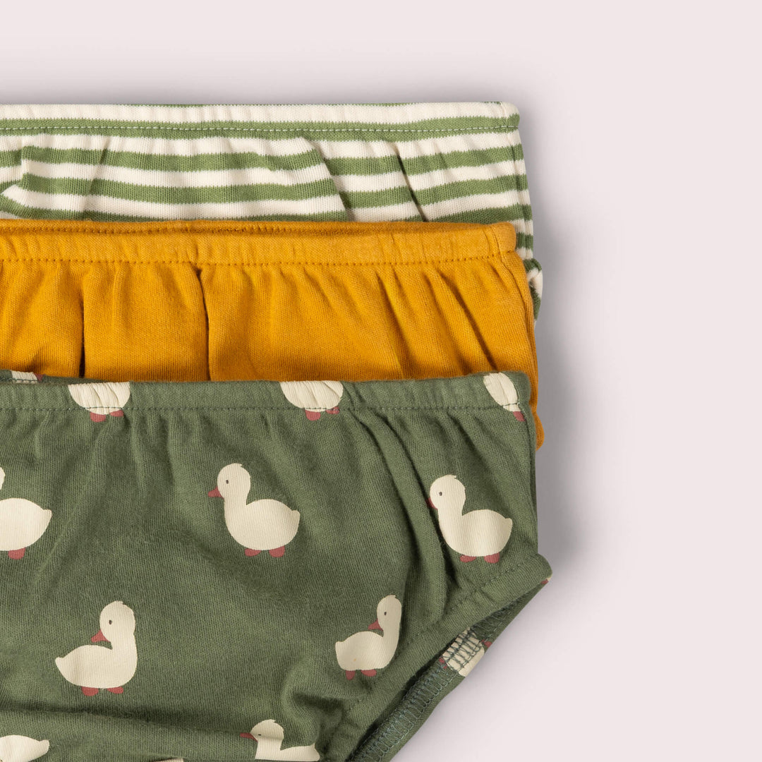 Olive Ducks Organic Underwear 3 Pack Multi / 7-8y