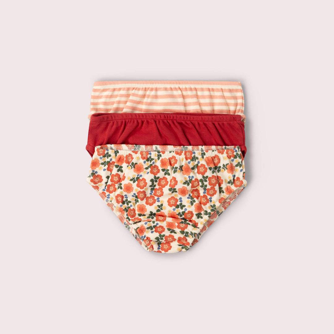 Petals Organic Underwear 3 Pack Multi / 7-8y