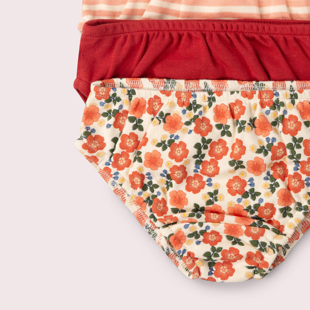 Petals Organic Underwear 3 Pack Multi / 7-8y