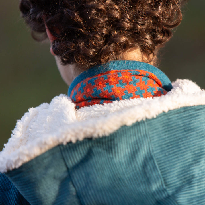 Ginger Squares Knitted Scarf Multi / One Size