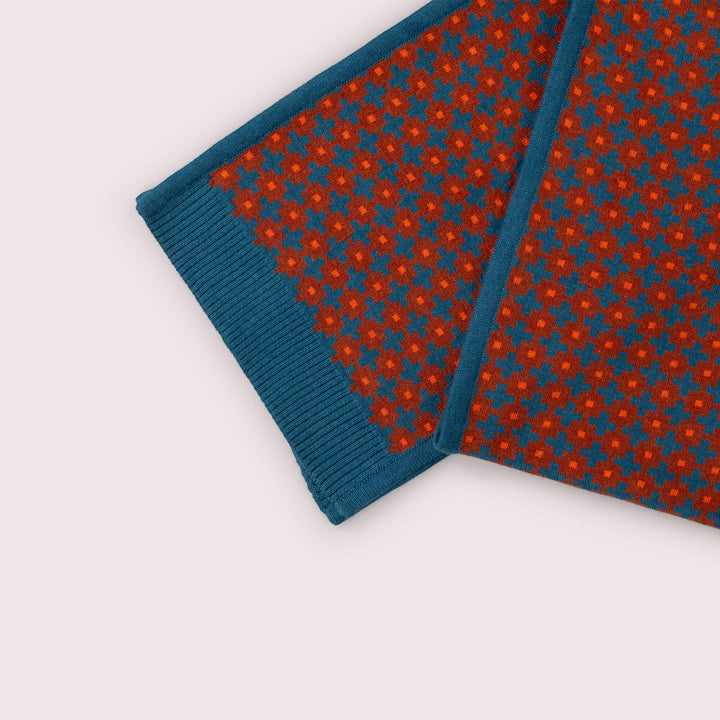 Ginger Squares Knitted Scarf Multi / One Size