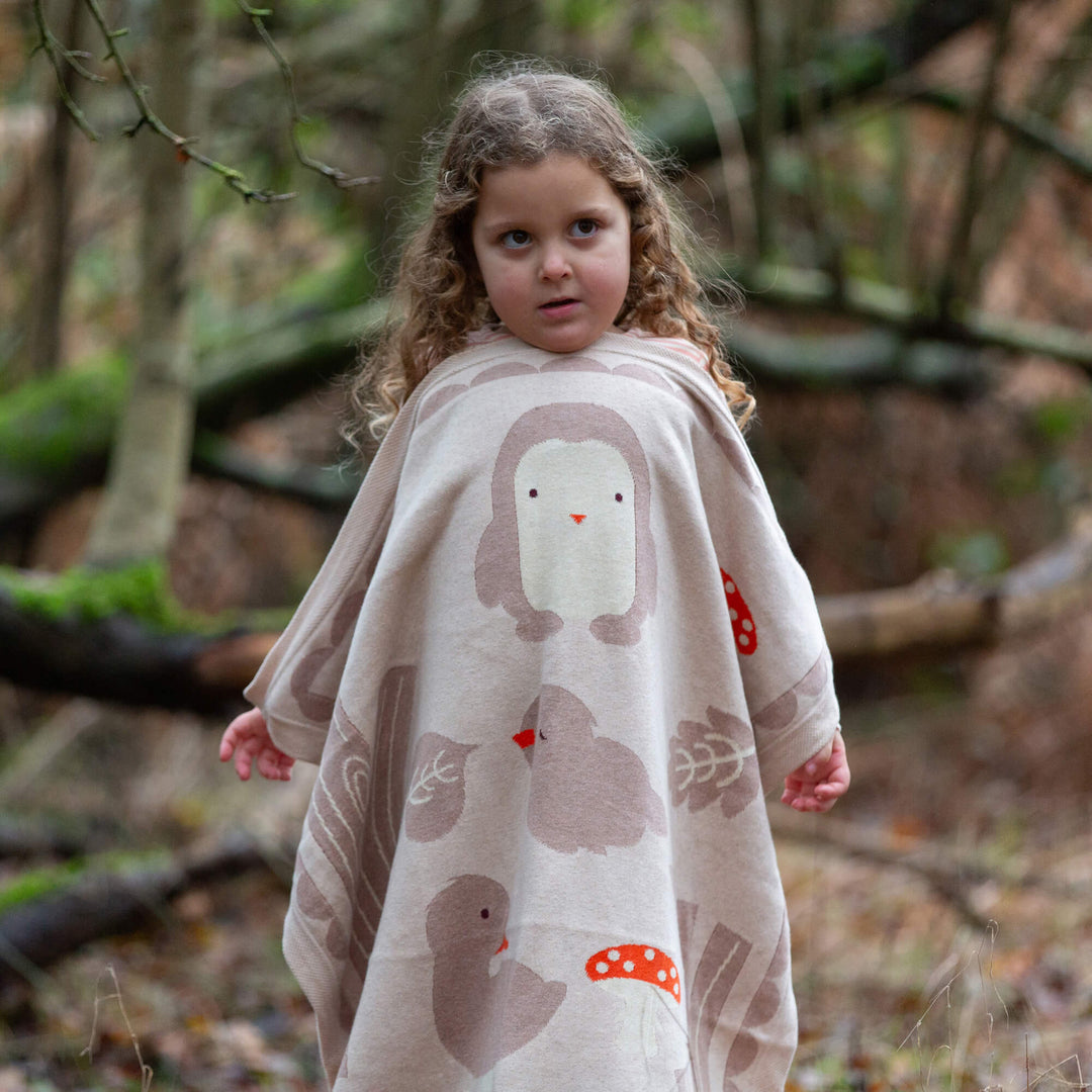 Folk Tales Knitted Organic Baby Blanket Cream / One Size