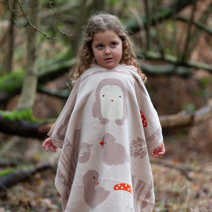 Folk Tales Knitted Organic Baby Blanket Cream / One Size