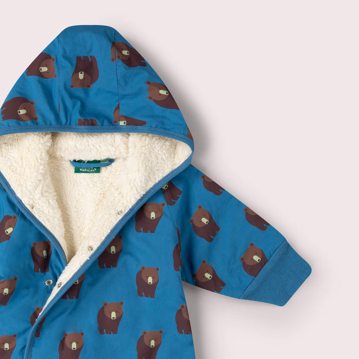 Blue Bears Sherpa Lined Snowsuit Blue / 3-4y