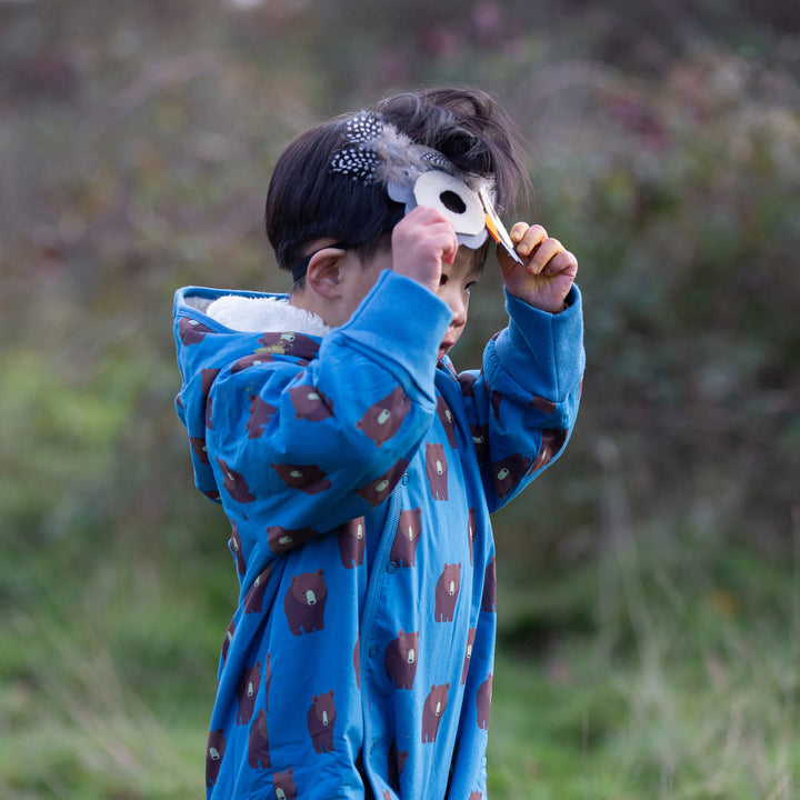 Blue Bears Sherpa Lined Snowsuit Blue / 3-4y