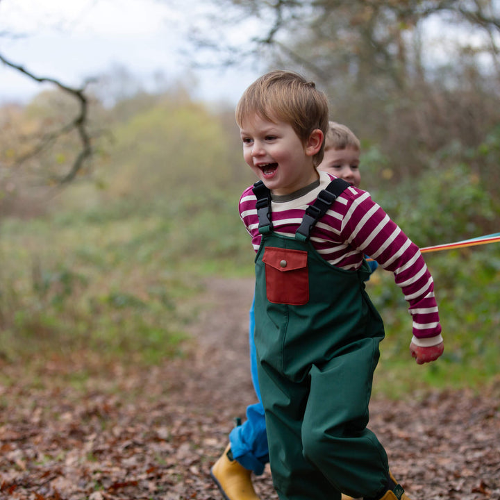 Olive Recycled Lined Waterproof Dungarees Green / 5-6y