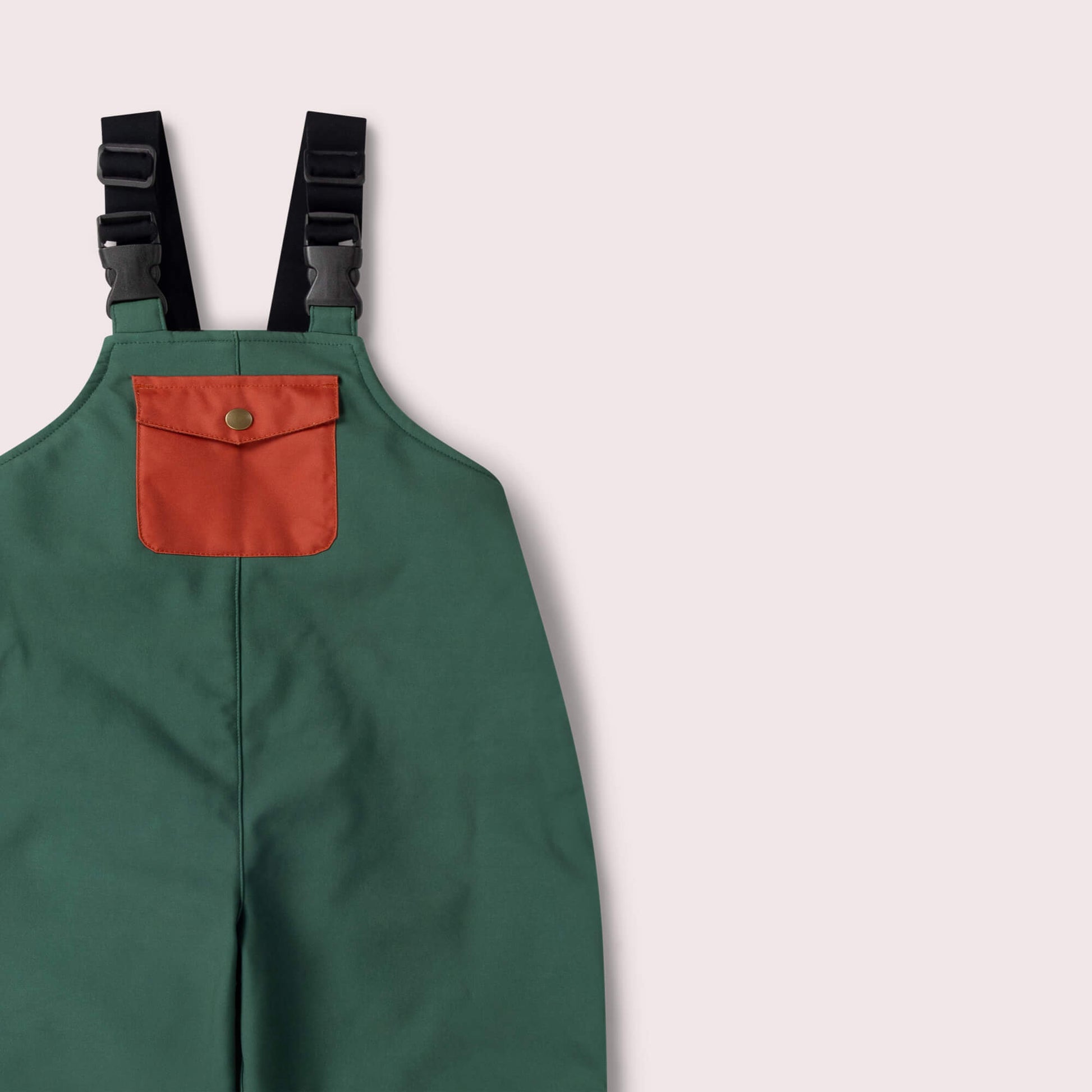 Olive Recycled Lined Waterproof Dungarees Green / 5-6y