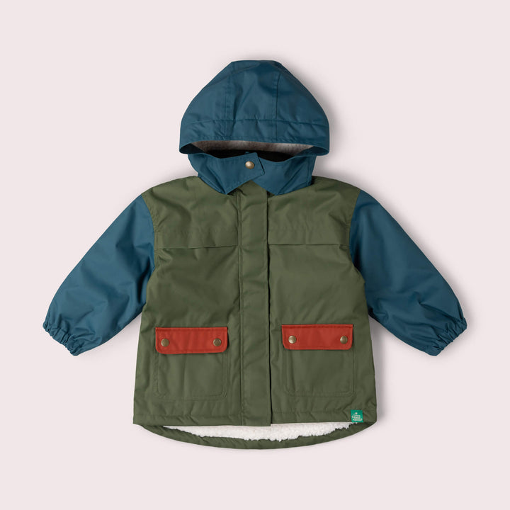Chive Green Recycled Waterproof Winter Coat Green / 8-9y