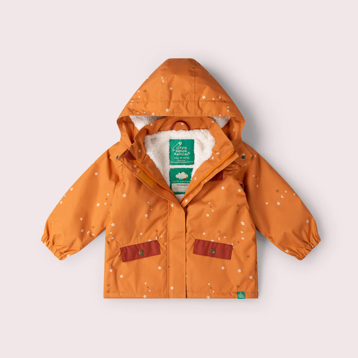 Gold Stars Recycled Waterproof Adventure Winter Coat Gold / 7-8y