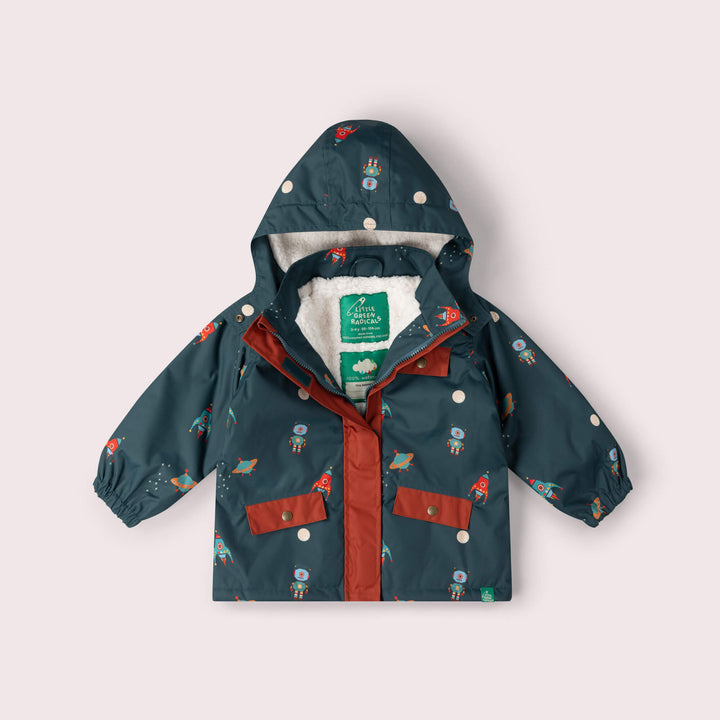 Into Space Recycled Waterproof Adventure Winter Coat Green / 7-8y