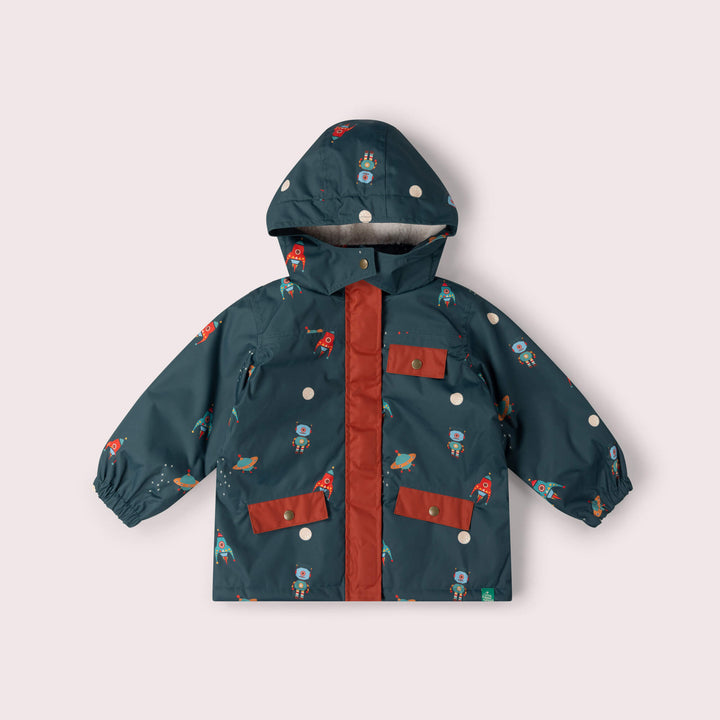 Into Space Recycled Waterproof Adventure Winter Coat Green / 7-8y