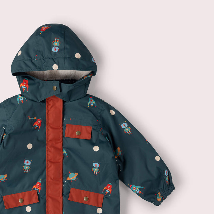Into Space Recycled Waterproof Adventure Winter Coat Green / 7-8y