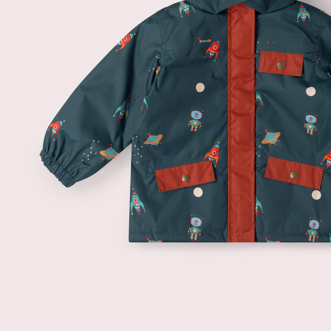 Into Space Recycled Waterproof Adventure Winter Coat Green / 7-8y