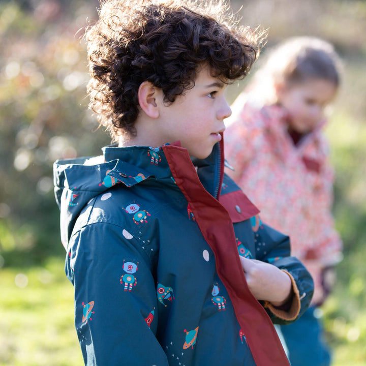 Into Space Recycled Waterproof Adventure Winter Coat Green / 7-8y