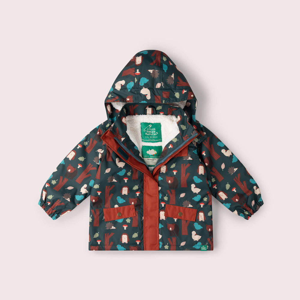 Woodland World Recycled Waterproof Adventure Winter Coat Green / 7-8y