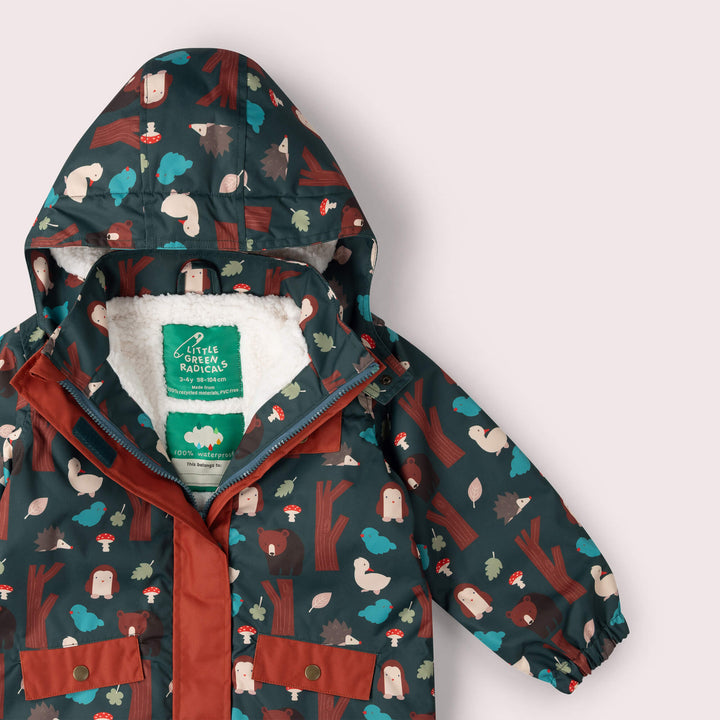 Woodland World Recycled Waterproof Adventure Winter Coat Green / 7-8y