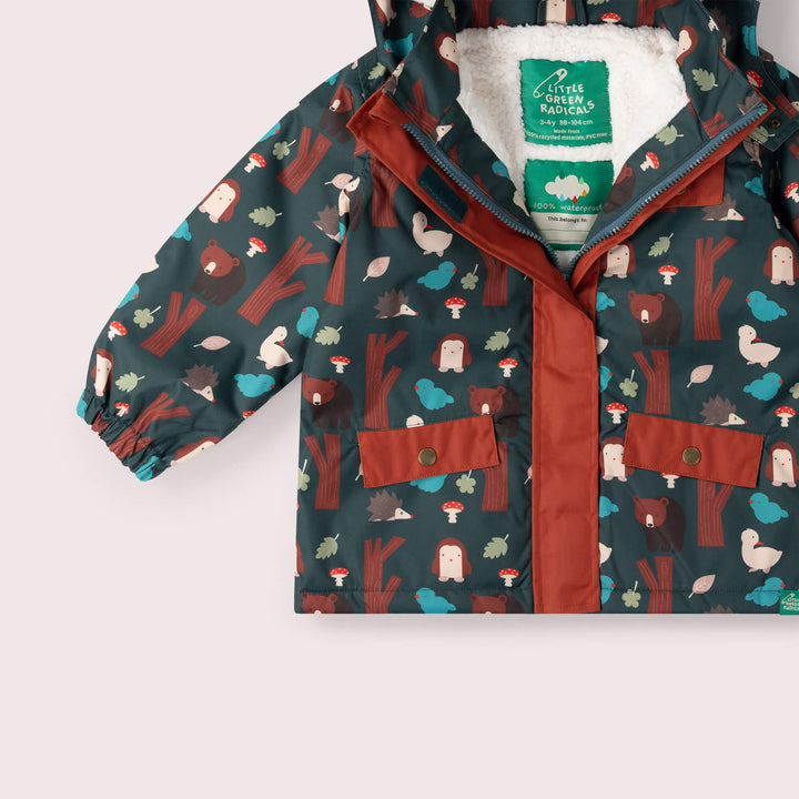 Woodland World Recycled Waterproof Adventure Winter Coat Green / 7-8y