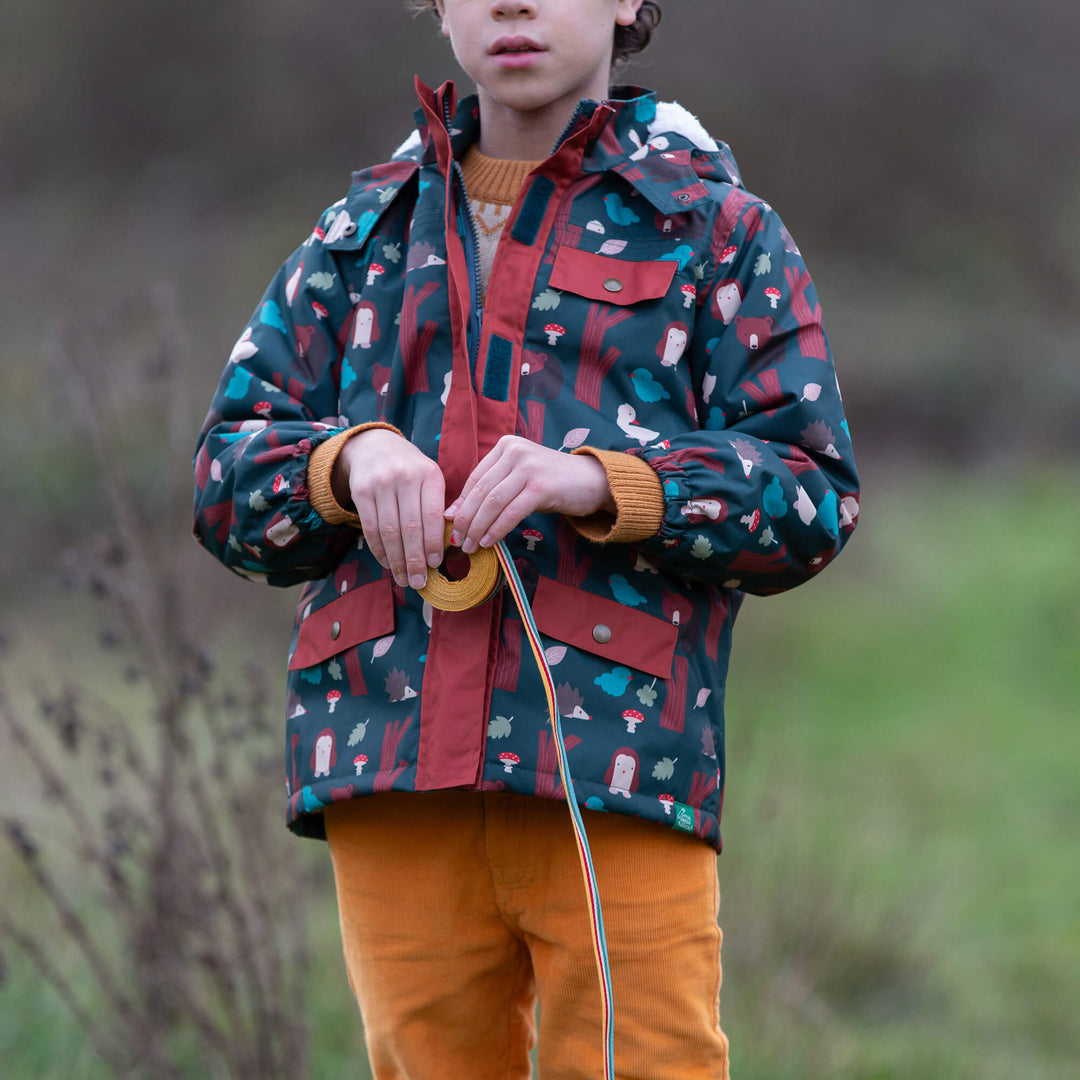 Woodland World Recycled Waterproof Adventure Winter Coat Green / 7-8y
