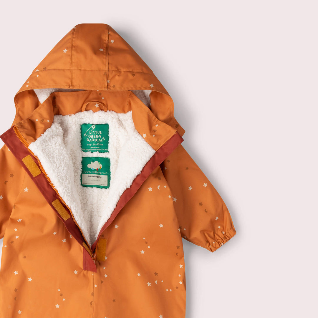 Gold Stars Recycled Waterproof Winter Suit Gold / 5-6y