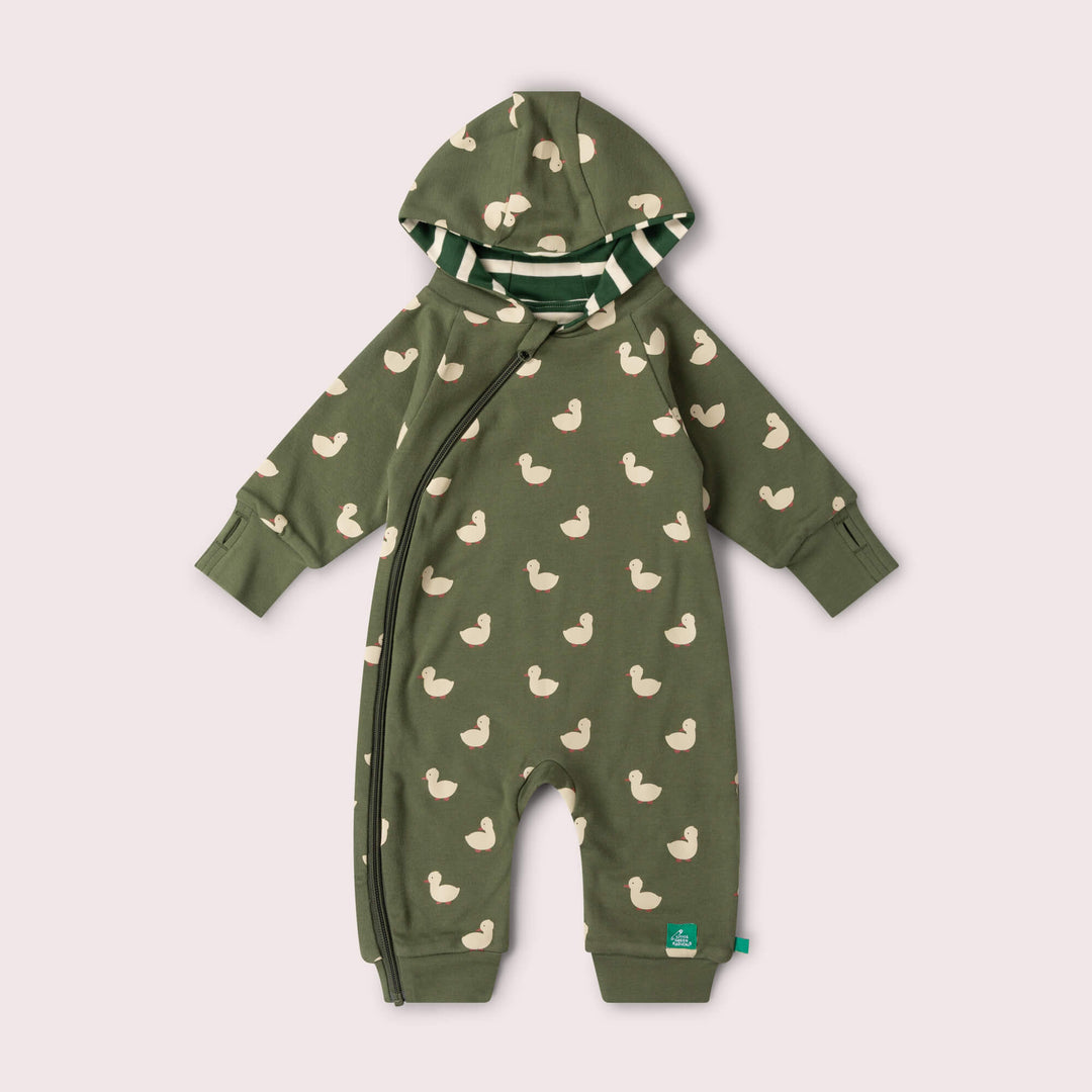 Olive Ducks Hooded Snug Suit Green / 2-3y
