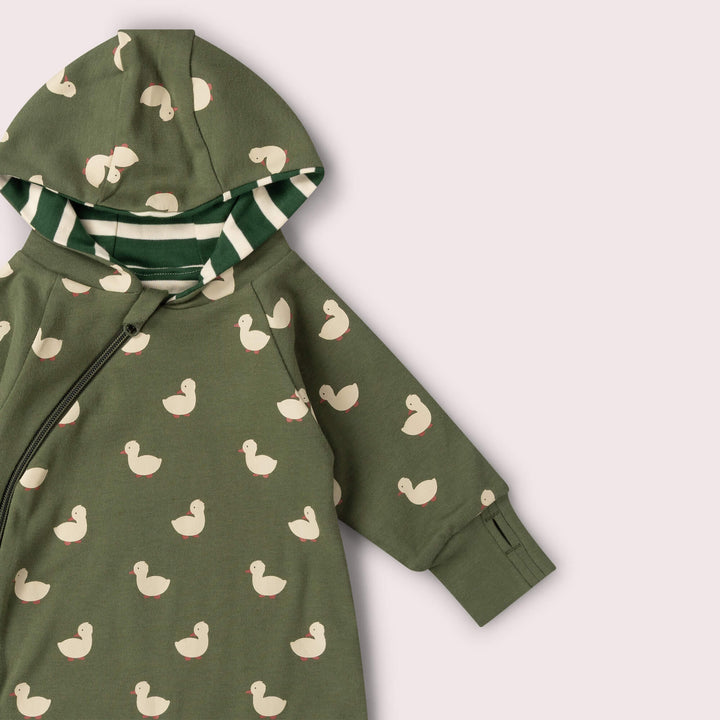 Olive Ducks Hooded Snug Suit Green / 2-3y