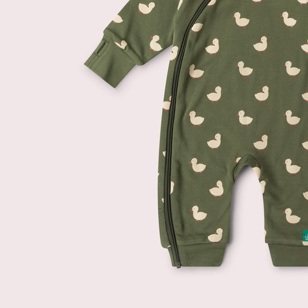 Olive Ducks Hooded Snug Suit Green / 2-3y