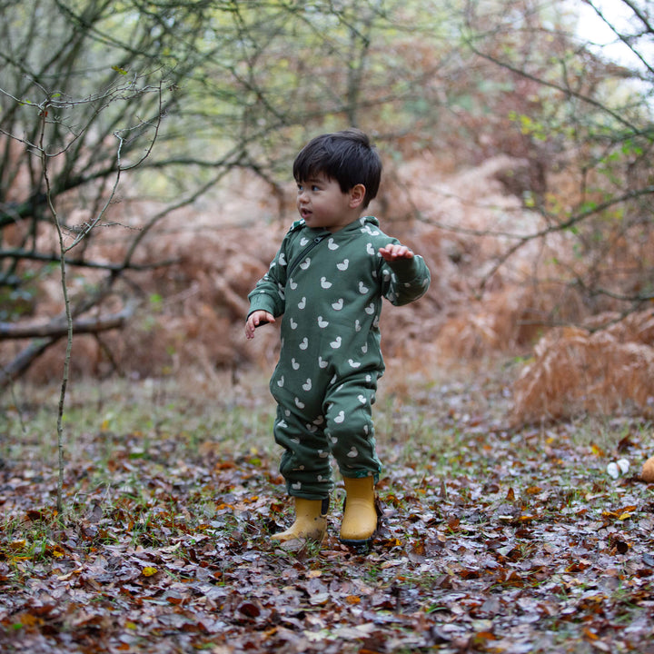 Olive Ducks Hooded Snug Suit Green / 2-3y