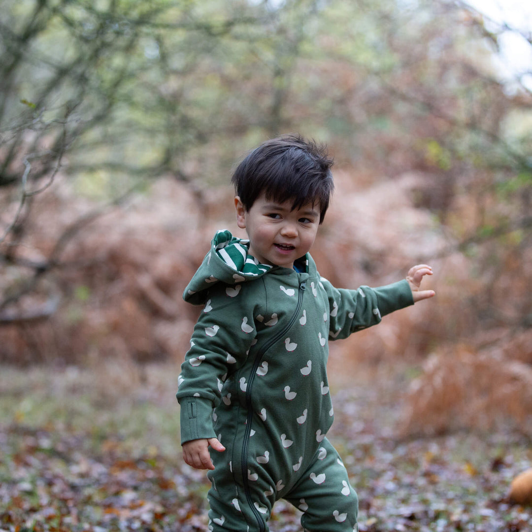 Olive Ducks Hooded Snug Suit Green / 2-3y