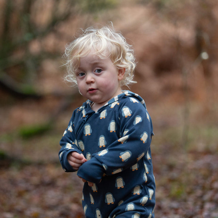 Blue Penguins Hooded Snug Suit Navy / 2-3y