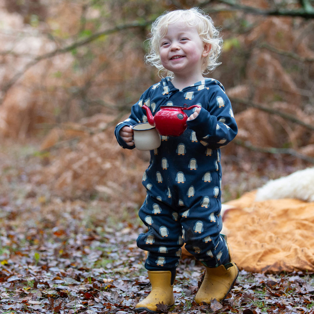 Blue Penguins Hooded Snug Suit Navy / 2-3y