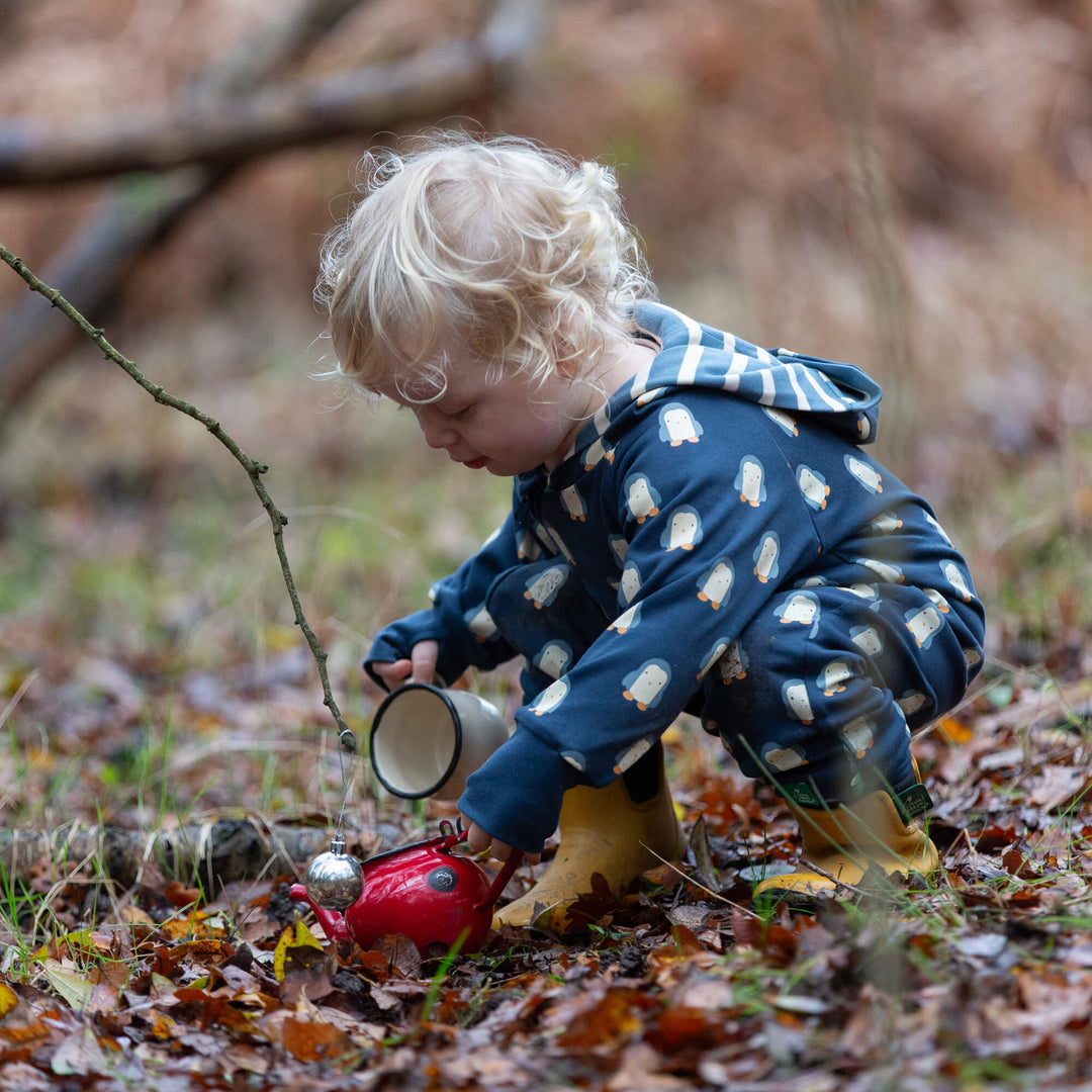 Blue Penguins Hooded Snug Suit Navy / 2-3y