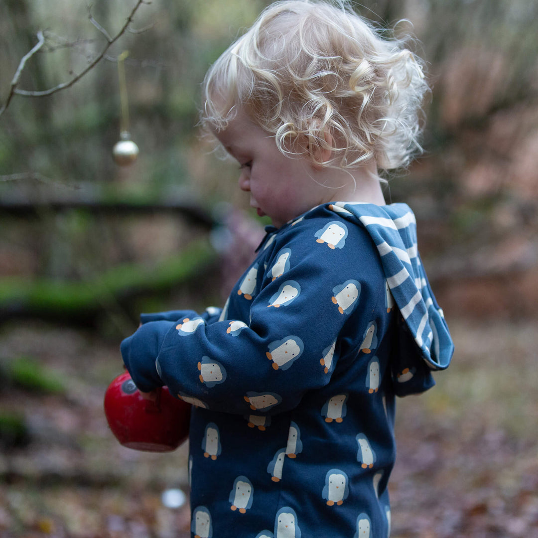 Blue Penguins Hooded Snug Suit Navy / 2-3y