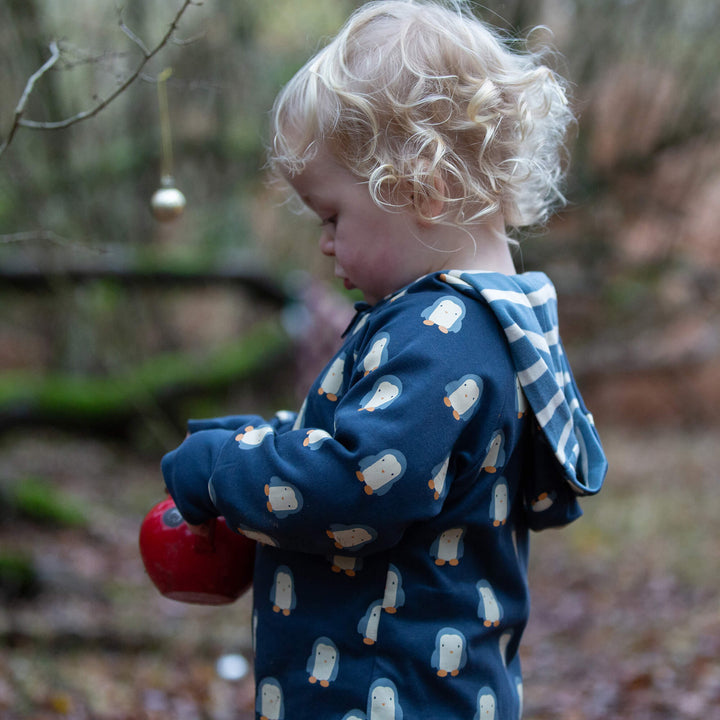 Blue Penguins Hooded Snug Suit Navy / 2-3y