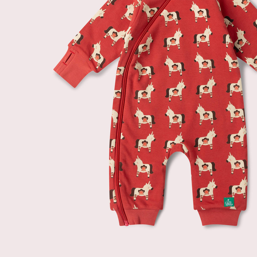 Little Unicorns Hooded Snug Suit Purple / 2-3y