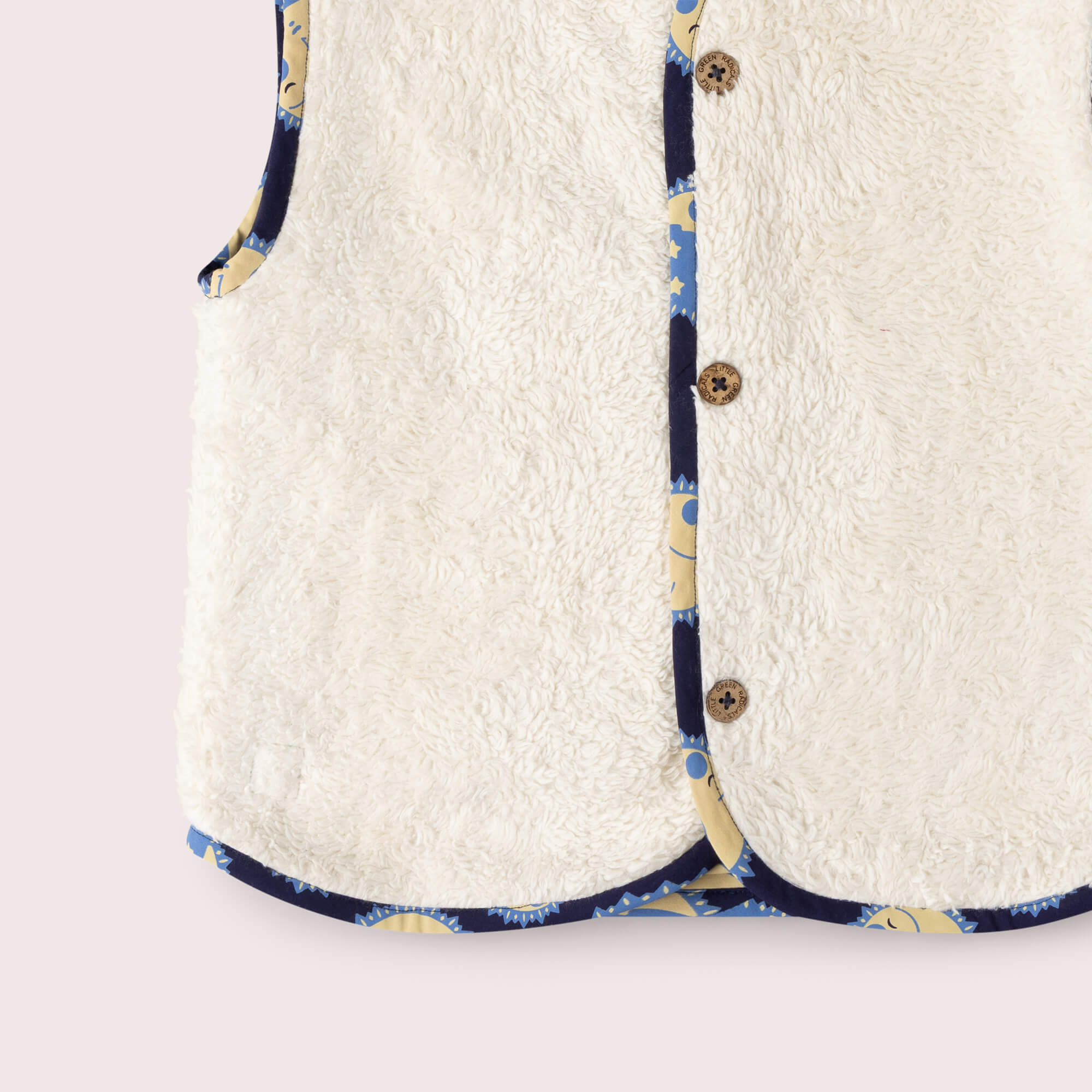 Sun Folk Sherpa Lined Reversible Gilet Blue / 7-8y
