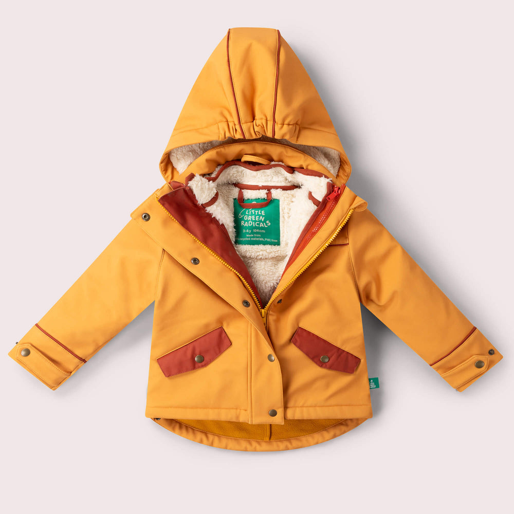 Gold Recycled Waterproof 3 in 1 Coat Gold / 8-9y