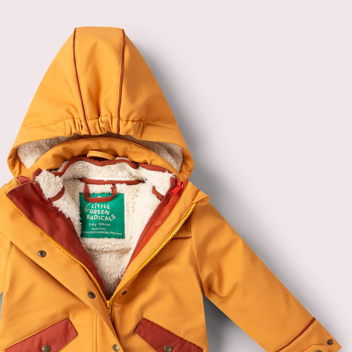 Gold Recycled Waterproof 3 in 1 Coat Gold / 8-9y