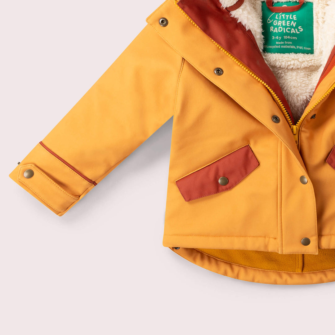 Gold Recycled Waterproof 3 in 1 Coat Gold / 8-9y