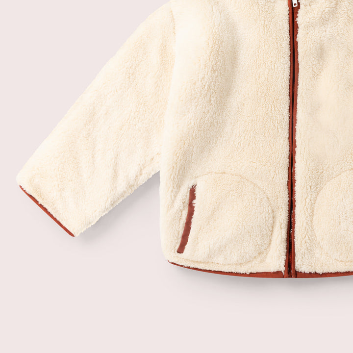 Cream Zip Up Cosy Recycled Fleece Jacket