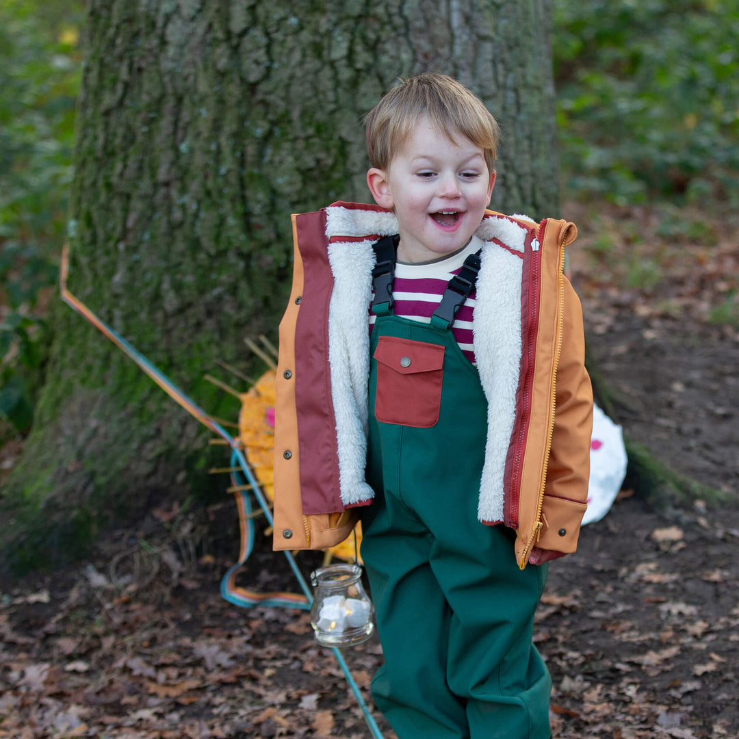 Gold Recycled Waterproof 3 in 1 Coat Gold / 8-9y