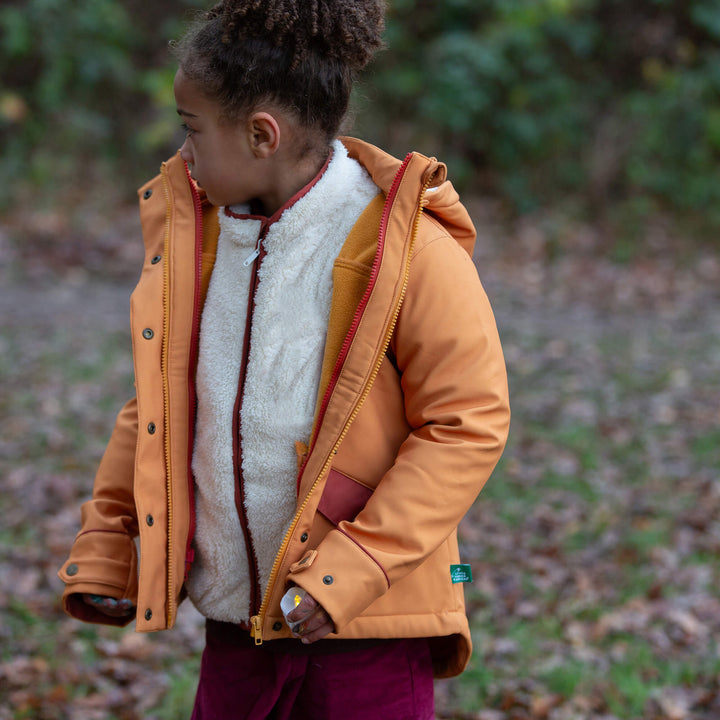 Gold Recycled Waterproof 3 in 1 Coat Gold / 8-9y