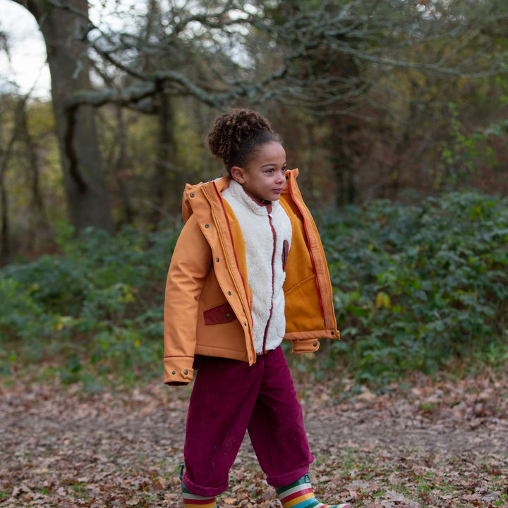 Gold Recycled Waterproof 3 in 1 Coat Gold / 8-9y