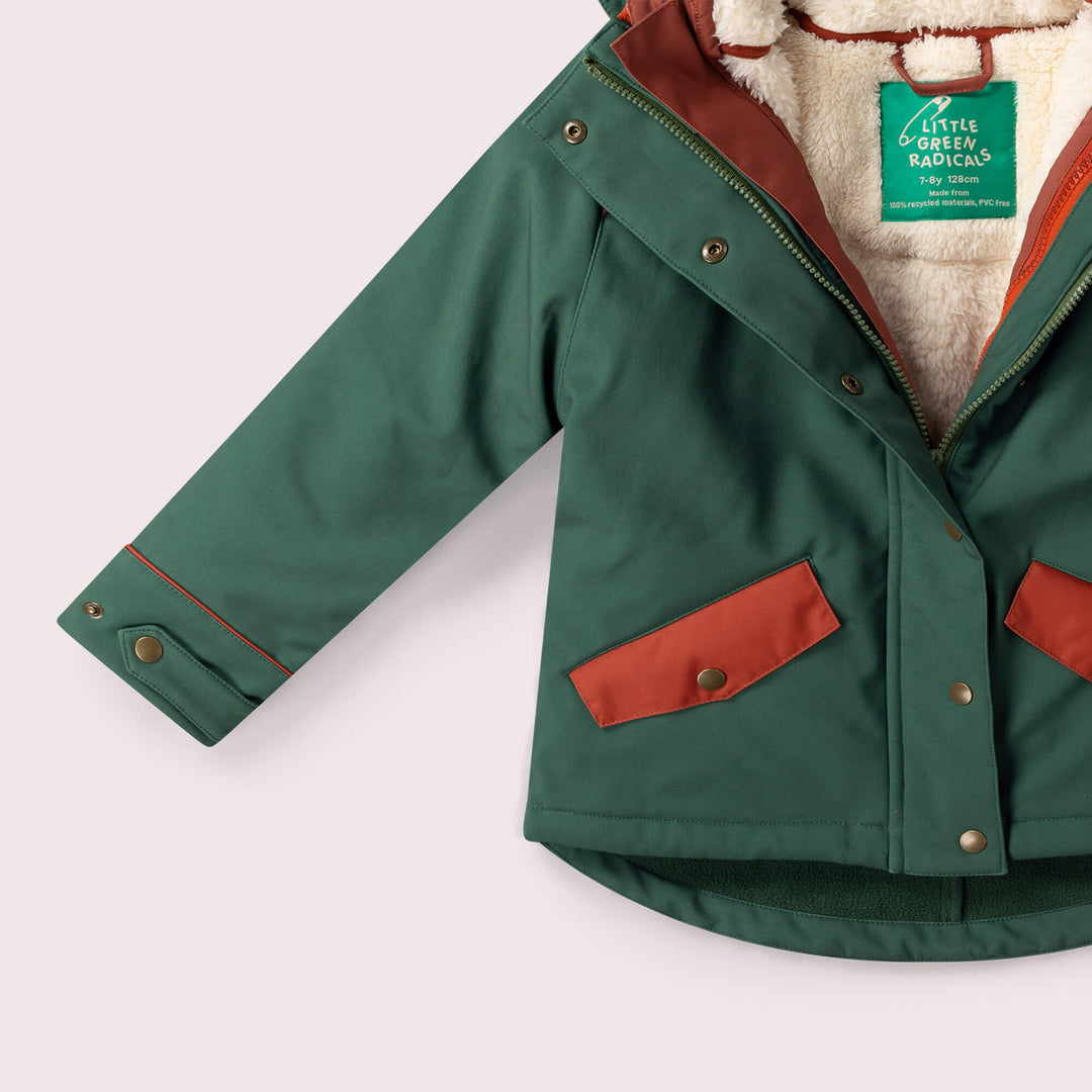 Olive Recycled Waterproof 3 in 1 Coat Green / 8-9y