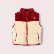 Plum Zip Up Recycled Cosy Fleece Gilet Purple / 7-8y