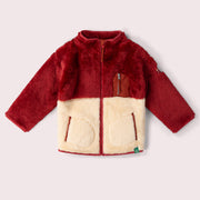 Plum Zip Up Cosy Recycled Fleece Jacket Purple / 7-8y