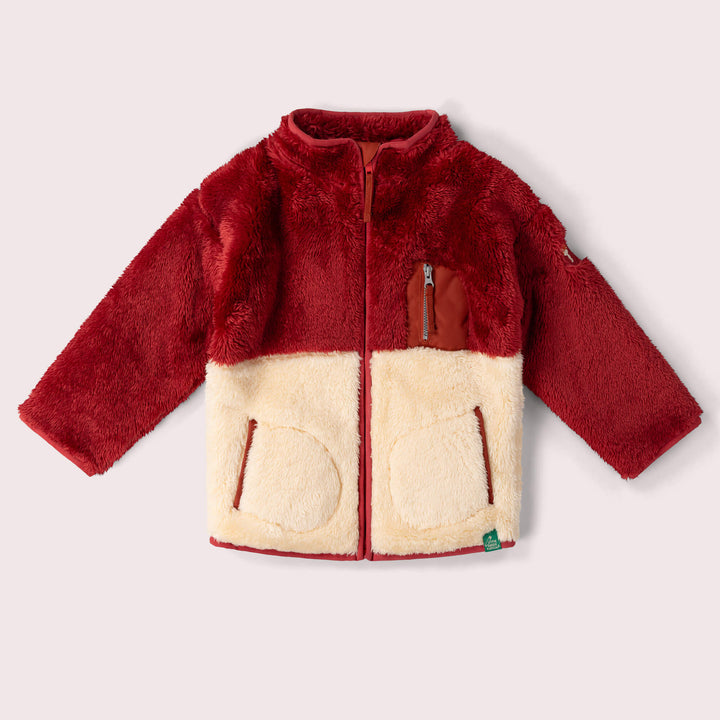 Plum Zip Up Cosy Recycled Fleece Jacket Purple / 7-8y