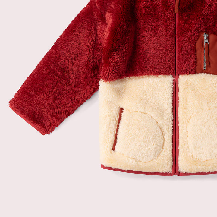 Plum Zip Up Cosy Recycled Fleece Jacket Purple / 7-8y